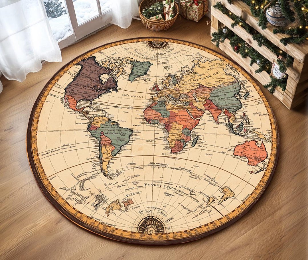 Study Rugs Study Room Rug, Map Printed Rug, Neutral Rug, Hallway Runner, Aesthetic ...