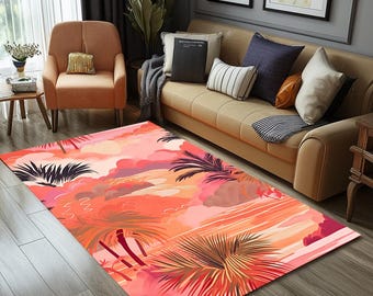 Blush kleurtapijt, mooi woonkamertapijt, vloerkleed met boomprint, salontapijt, onder tafelkleed, gemakkelijk te onderhouden tapijt, modern vloerkleed, gezellig tapijt, RB-1484