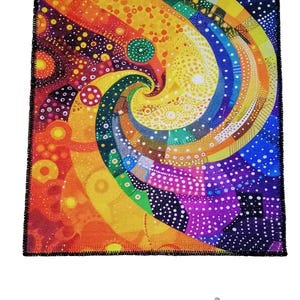 Vibrant runner rug, Abstract rug, Multicolor rug, Kitchen runner rug, Bedside rug, Eclectic rug, Washable rug, Non slip runner rug, RB-495