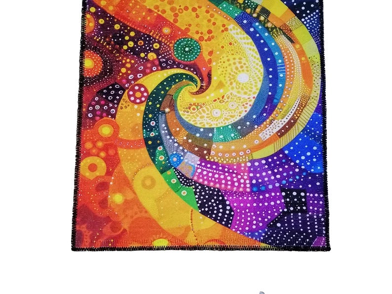 Vibrant runner rug, Abstract rug, Multicolor rug, Kitchen runner rug, Bedside rug, Eclectic rug, Washable rug, Non slip runner rug, RB-495