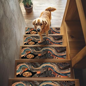Dark step covering, Treads with landing, Chenille stair rug, Modern stair steps, Everyday step rug, Stair runner rug, Non slip rug, RB-197
