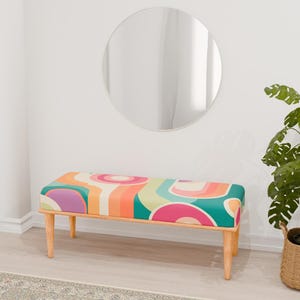 Pop color bench, Elegant bench, Bench for kitchen, Eclectic bench, Make up bench, Telephone bench, Hand crafted pouf stool, RB bench 198