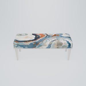 Unique design bench, Small rustic bench, Bohemian bench, Modern shoe bench, Hand crafted ottoman, Retro bench, Kitchen bench, RB bench 727