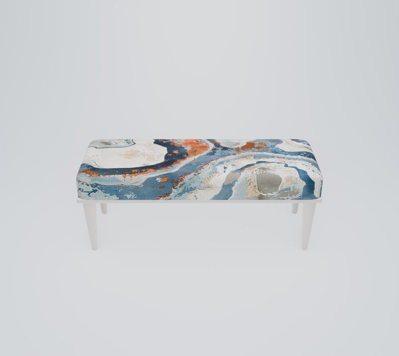 Unique design bench, Small rustic bench, Bohemian bench, Modern shoe bench, Hand crafted ottoman, Retro bench, Kitchen bench, RB bench 727