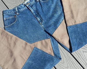 Vintage Columbia Double Knee Canvas High-Waisted Sportswear Workwear Jeans!