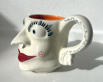 Vintage Mark Switzer for Silvestri Grin And Bear It Whimsical Ceramic Teacup!