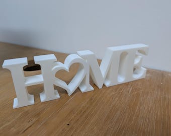 HOME Sign with Heart – Modern Home Decor, Love-Inspired Tabletop Decoration