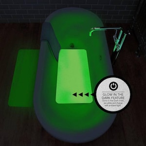 Peel & Stick, Anti Slip Bathtub Shower Mat, 16”X34” | Glows in the Dark for Nighttime Visibility