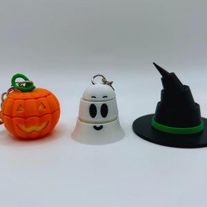 Halloween Fidget Cadeau voor kinderen Halloween-sleutelhanger Spookpompoen Prijs Aanpasbare kaart Halloween-klasse Beloning Speelgoed Halloween-kleinkinderen