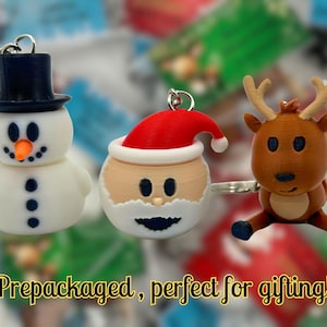 Weihnachten Fidget Geschenk für Kinder Weihnachten Schlüsselbund Santa Reindeer Preis Kundengerechte Karte Weihnachtsklasse Belohnungsspielzeug Weihnachtsklasse Geschenk