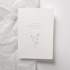 Ihr seid wundervolle Eltern! - Postkarte an Sternenkindeltern - A6 Faltkarte