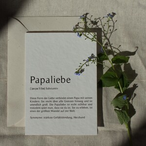 Papaliebe - Definitionskarte zum Vatertag - A6 Faltkarte - Geschenk für Regenbogen- und Sternenkindpapas - Vatertagsgeschenk
