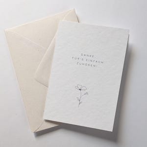 Danke für's einfach Zuhören! - Postkarte von Sternenkindeltern an z.B. Freunde, Familie, Hebamme - A6 Faltkarte