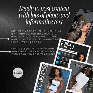 HIFU  canva instagram, Instagram Templates for Esthetician, hifu facelift instagram post, High-Intensity Focused Ultrasound Facial Treatment, HIFU canva