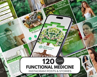 Functional Medicine instagram canva Social Media | Naturopath Marketing | Integrative medicine, Health Coach, Holistic Medicine, wellness