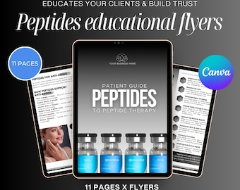 Peptide Information Sheet, Peptide therapy patient education Guide, Peptide Education flyers, Peptides Ebook, Peptide training, manual