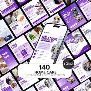 Home Care Agency instagram Template canva | Eldery Care Social Media Posts | Home Health Care, Nursing Home, home care flyers,  caregiver