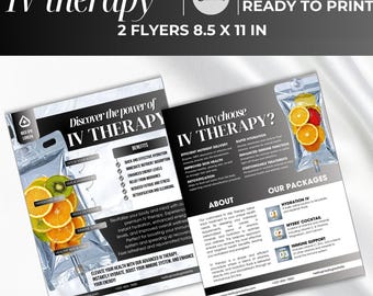 IV vitamin therapy flyer canva template, IV Therapy Flyers, iv Drip flyers canva | IV Therapy flyers, iv hydration, drip therapy flyer