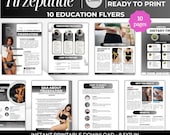 Tirzepatide Patient Educational template, Tirzepatide weight loss flyers canva template, Tirzepatide flyer marketing, GLP 1, peptide therapy