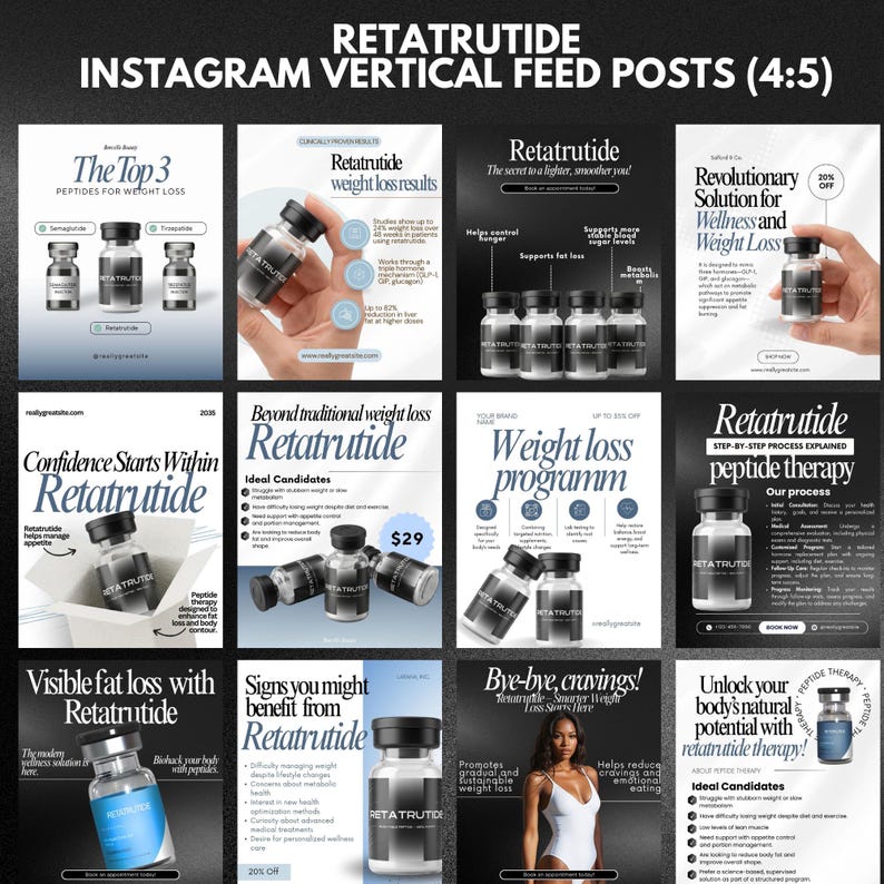 Retatrutide Instagram Social Media, GLP Marketing, Weight Loss ...