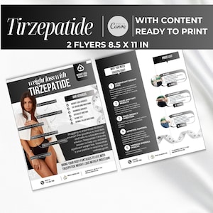 Tirzepatide Weight Loss flyer  template, Tirzepatide canva template, Weight Loss flyer, weight loss canva , Tirzepatide flyer