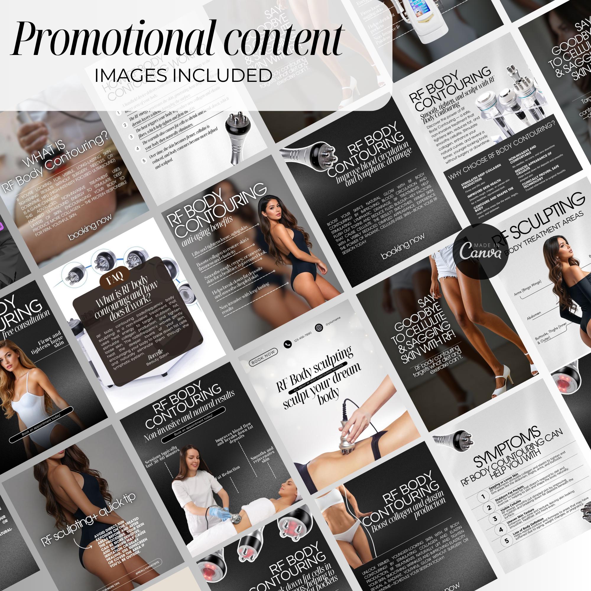 RF Body Contouring Canva Templates, Radio Frequency Body Contouring ...