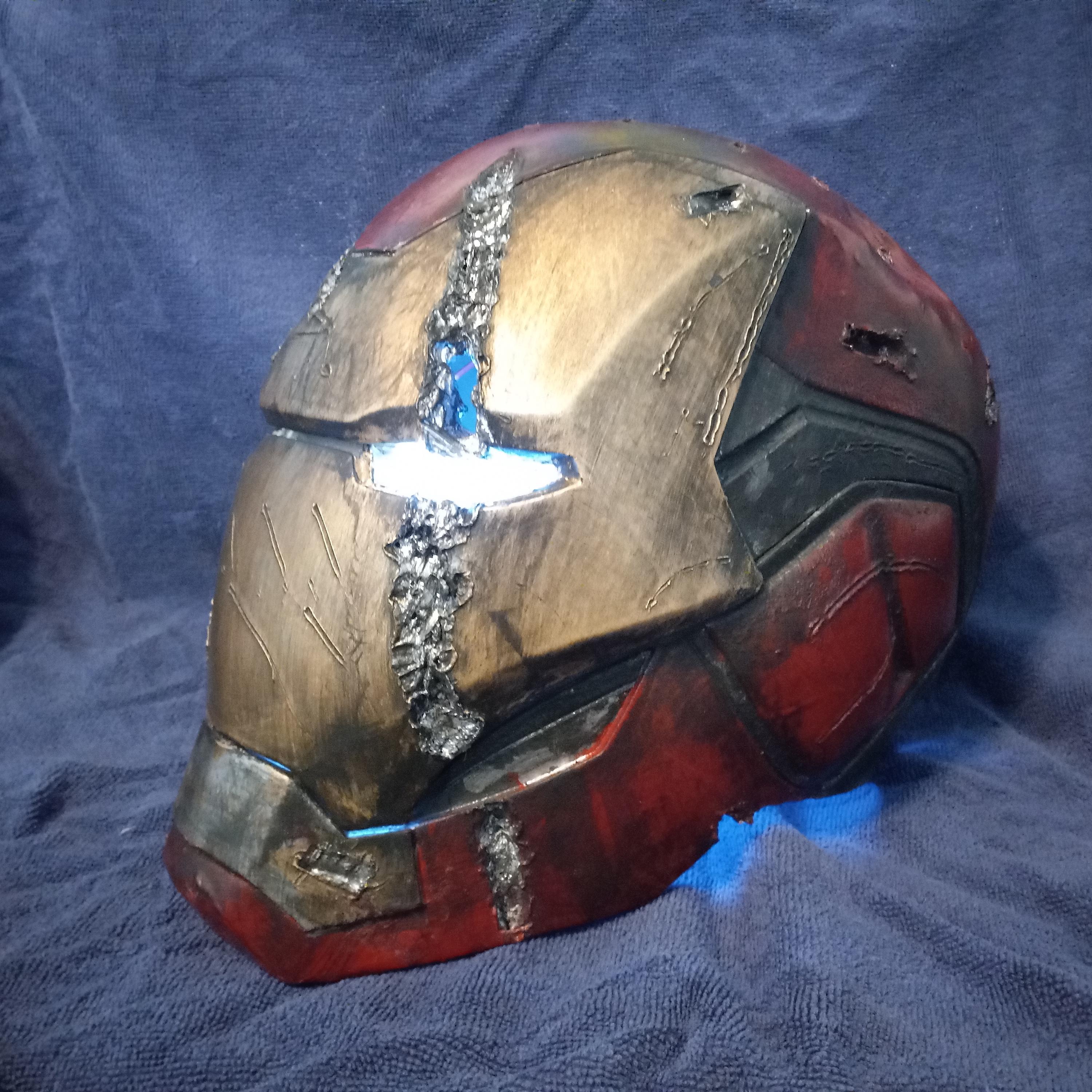 Iron Man Mark 85 Battle Damaged Wearable Helmet Cosplay (3D Printed)