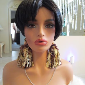 Texture Earrings, Fringe Earrings, Bold Earrings, Large Earrings, Statement Earrings, Oversized Earrings.