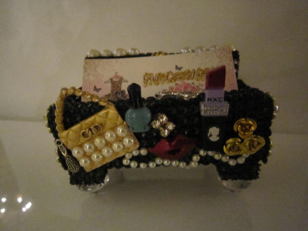 Girly Business Card Holder Bling Card Holder Desk Card Etsy