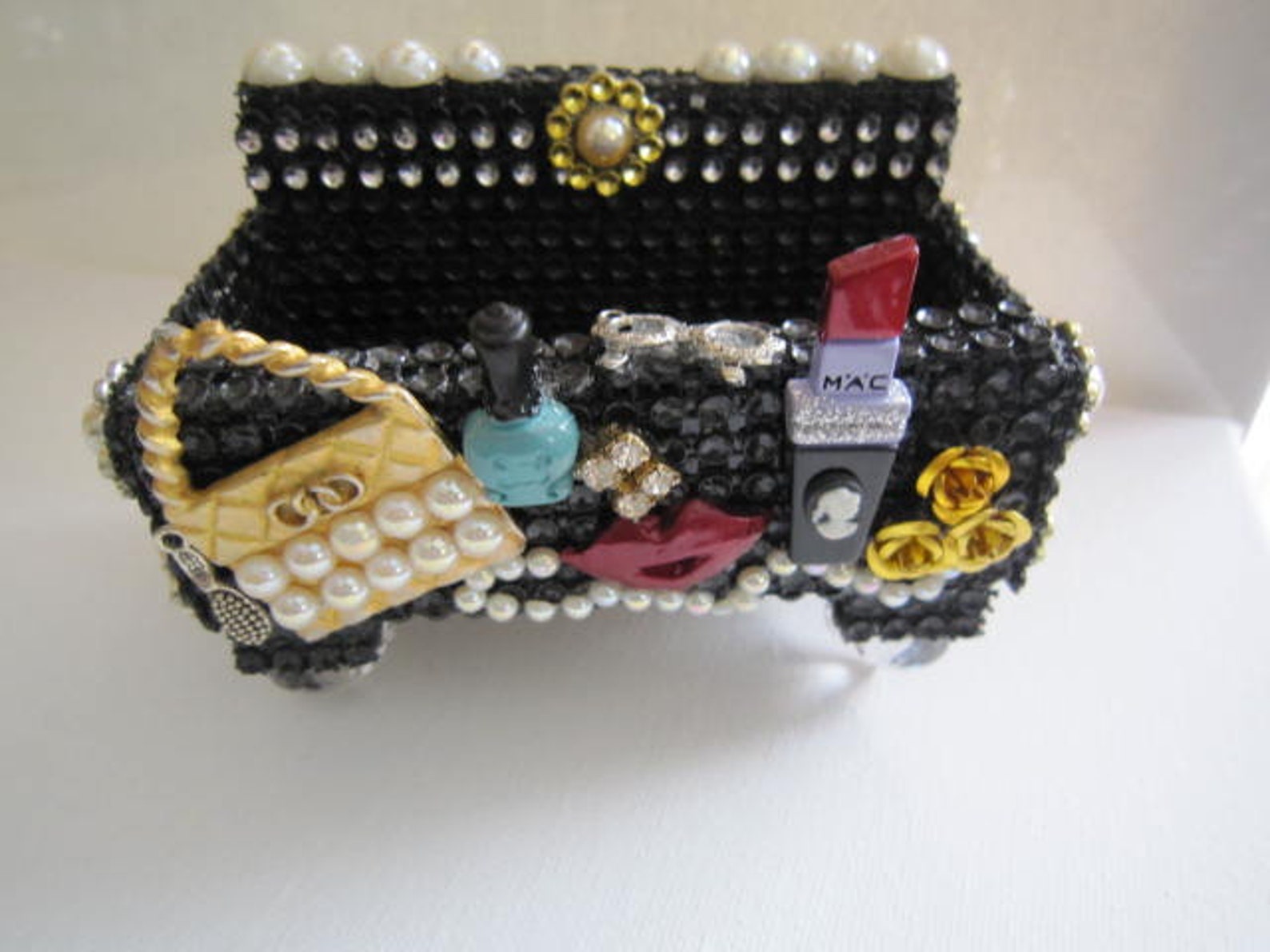 Girly Business Card Holder Bling Card Holder Desk Card Etsy