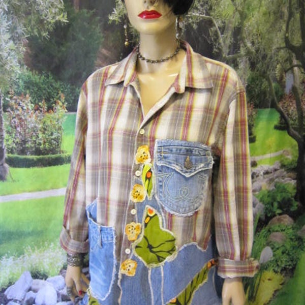 Upcycled Mens Shirt Etsy