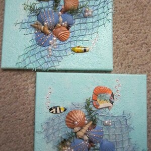 Aquarium Glam Theme Canvas, Fish Theme, Marine, Tropical,