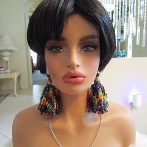 Texture Earrings, Fringe Earrings, Bold Earrings, Large Earrings, Statement Earrings, Oversized Earrings.