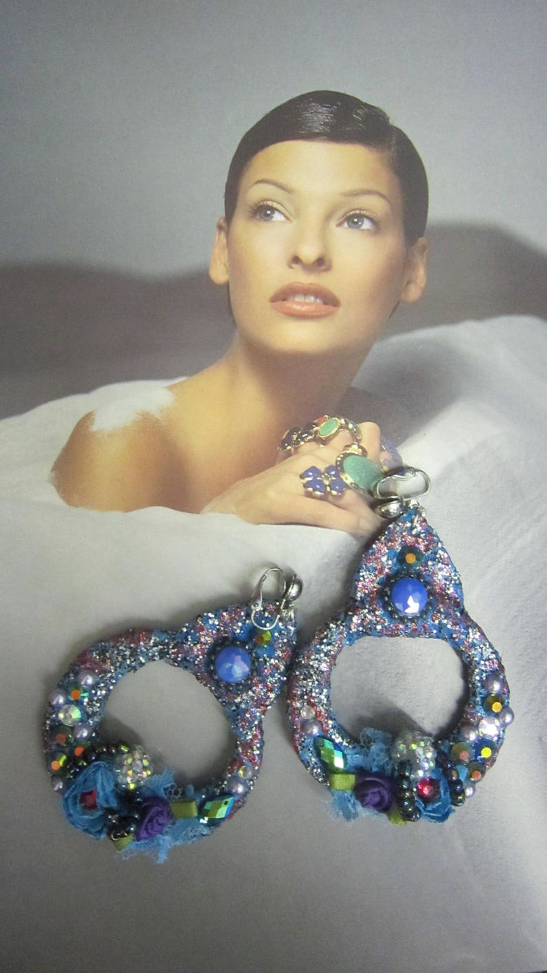 Art to Wear CLIP ONS Earrings Loop Earrings Gypsy Bold Etsy