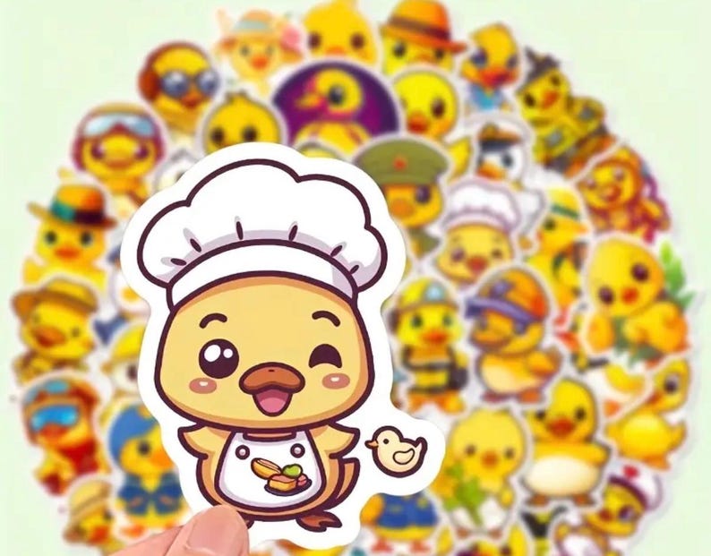 Rubber Duck Themed Waterproof Stickers for Water Bottles, Laptop, Decor ...