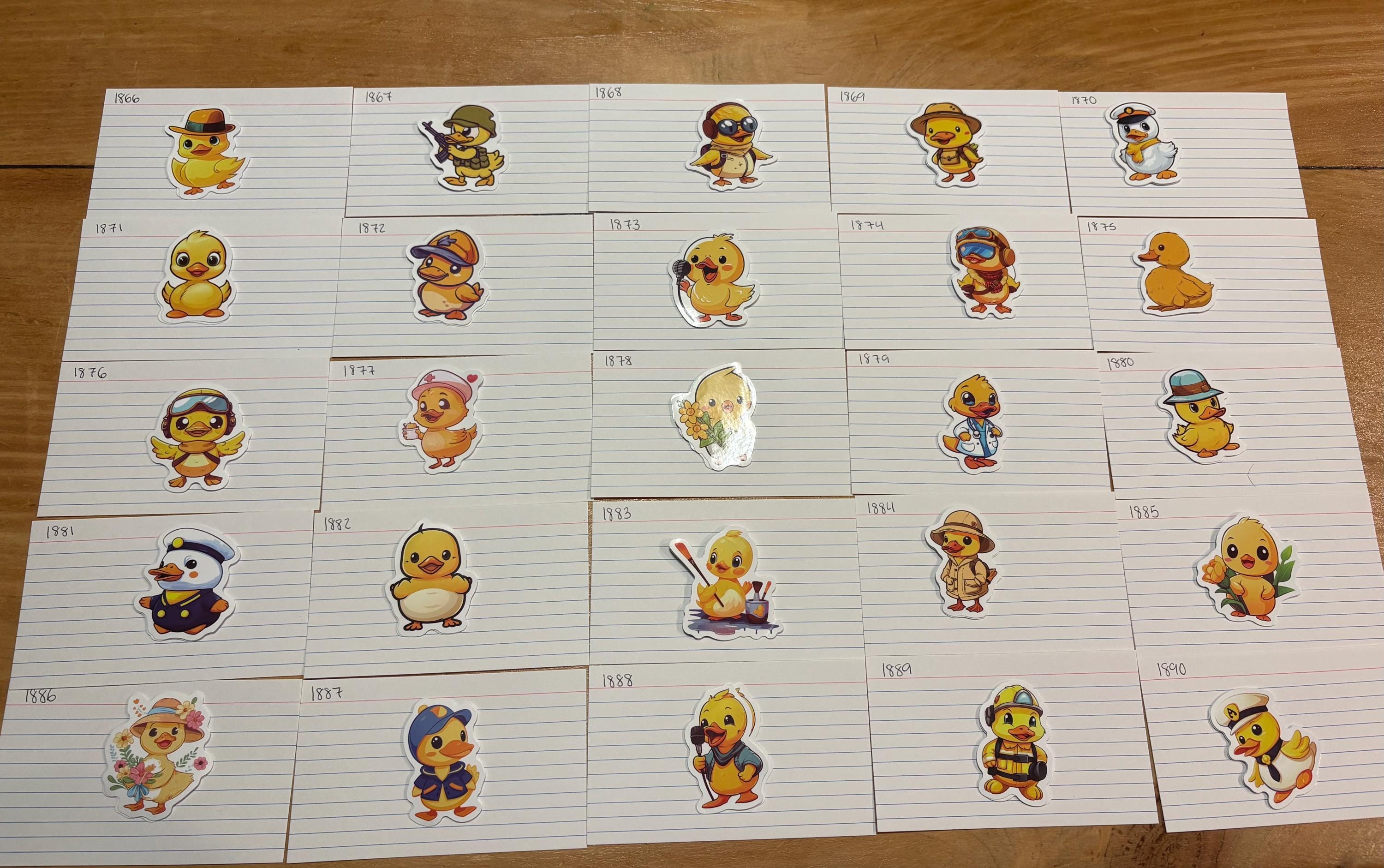 Rubber Duck Themed Waterproof Stickers for Water Bottles, Laptop, Decor ...