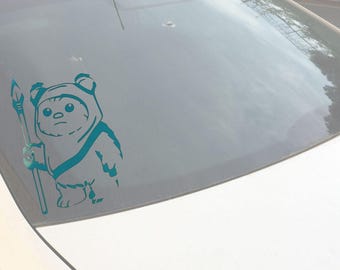 Ewok Star Wars themed Car Decal for Windows, Gas Tank, Laptop, Water Bottle