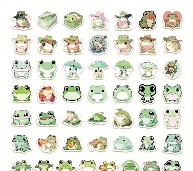 Cartoon Turtle Stickers, Kawaii Water Bottle Laptop Decals - Etsy
