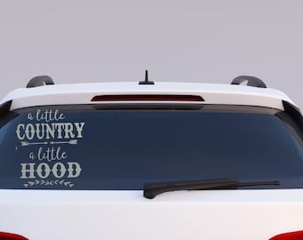 Een beetje platteland, een beetje buurt - autosticker met het thema 'Raam', 'Benzinetank', 'Laptop', 'Waterfles'.