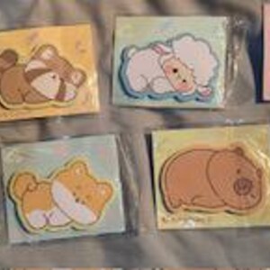 Słodkie zwierzęce karteczki samoprzylepne/Kawaii Cartoon Memo Pad