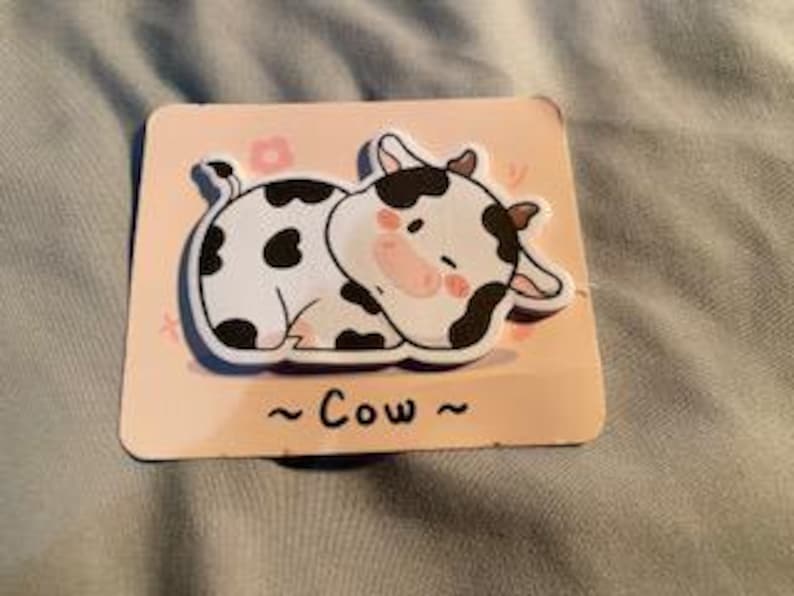 Cute Cartoon Cow Sticky Note Pad - Etsy