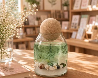 Ocean Candle | Coastal Candle | Beach Lover Gift | Mermaid Gift | Bookish Mermaid Earrings Add-On Option