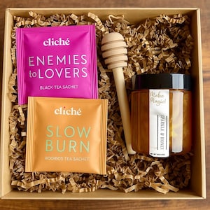 Custom Gift Box Item: Book-Inspired Tea and Honey Gift Set – Romance, Archetypes, or Fantasy Theme