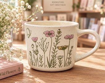 Wildflower Garden Mug – Ceramic Cottagecore Floral Coffee & Tea Cup