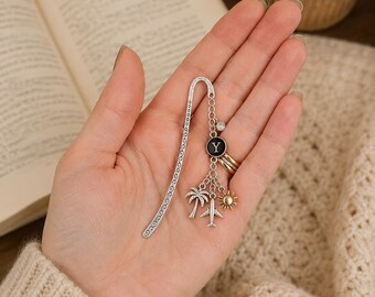 Custom Silver Hook Bookmark with Charms | 70+ Charm Choices | Personalized Gift for Book Lovers | Choose Your Charms | Bookish Accessories