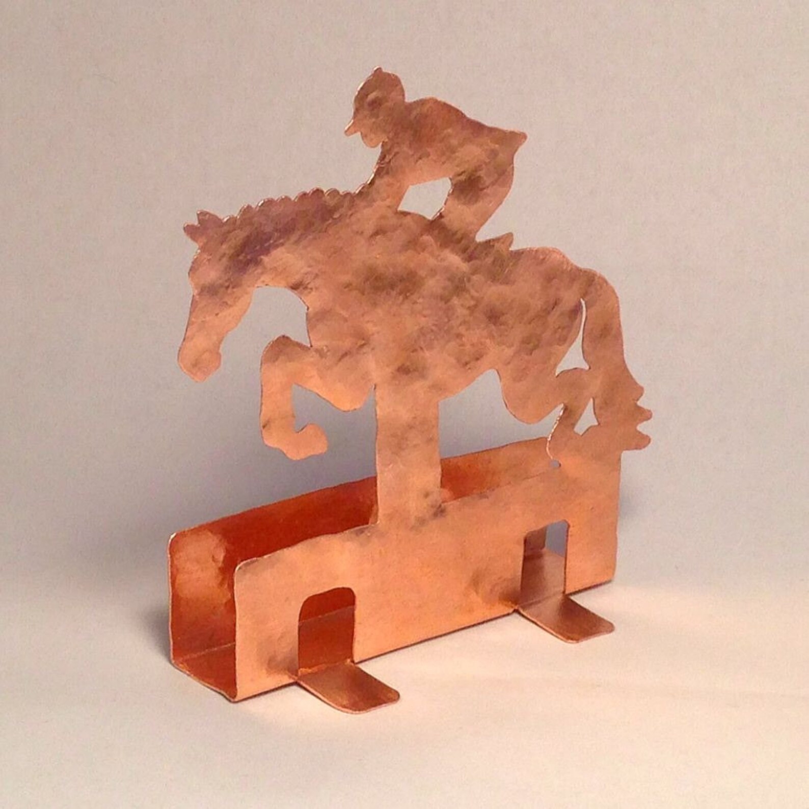 Copper Jumping Horse Business Card Holder Horse Lover Gift Etsy