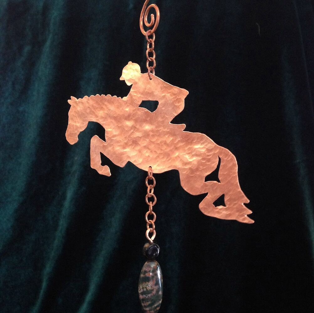 Jumping Horse Decor Equestrian Gifts wall hanging Copper Etsy