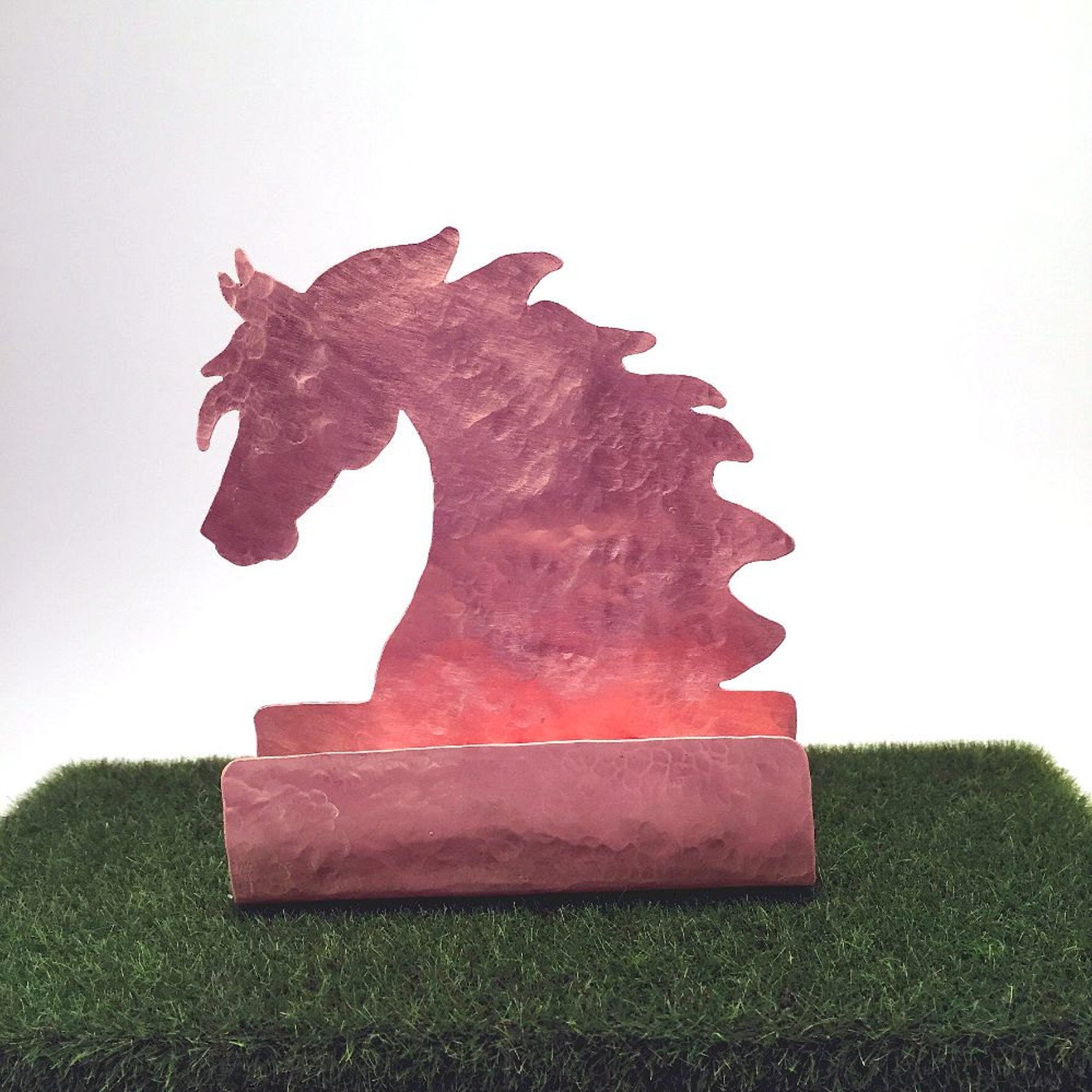 Horse Head Business Card Holder Copper Desk Accessory Horse Etsy