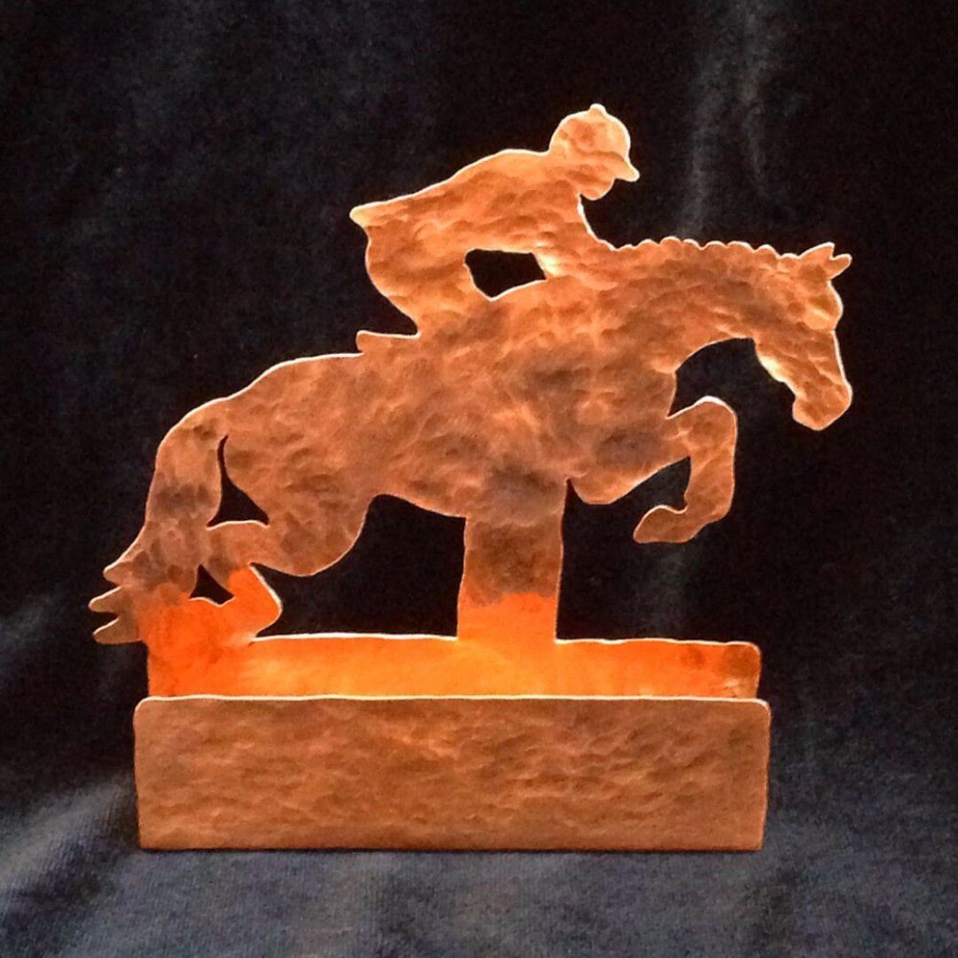 Copper Jumping Horse Business Card Holder Horse Lover Gift Etsy