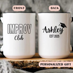 Personalized Improv Mug Standup, Theatre Game Acting Teacher, Colorful Theatre Actor Actress Gift, Lover gift, improv mug, Aspiring Comedian